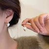 1 Pair Elegant Lady Geometric Heart Shape Plating Alloy Drop Earrings Ear Studs