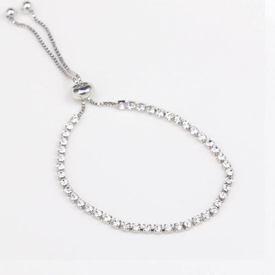 Europe and the United States  hot jewelry fashion simple 4mm copper inlaid zircon bracelet women's high-grade  adjustable bracelet