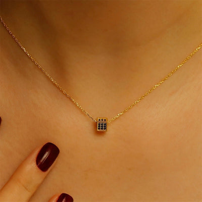 Jewelry Simple Style Geometric Square Titanium Steel Pendant Necklace