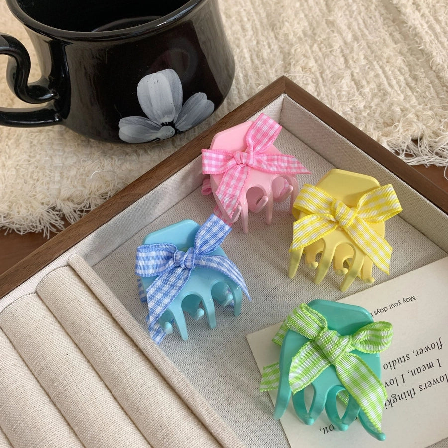 Women's Lady Bow Knot Acetic acid sheets Hair Claws