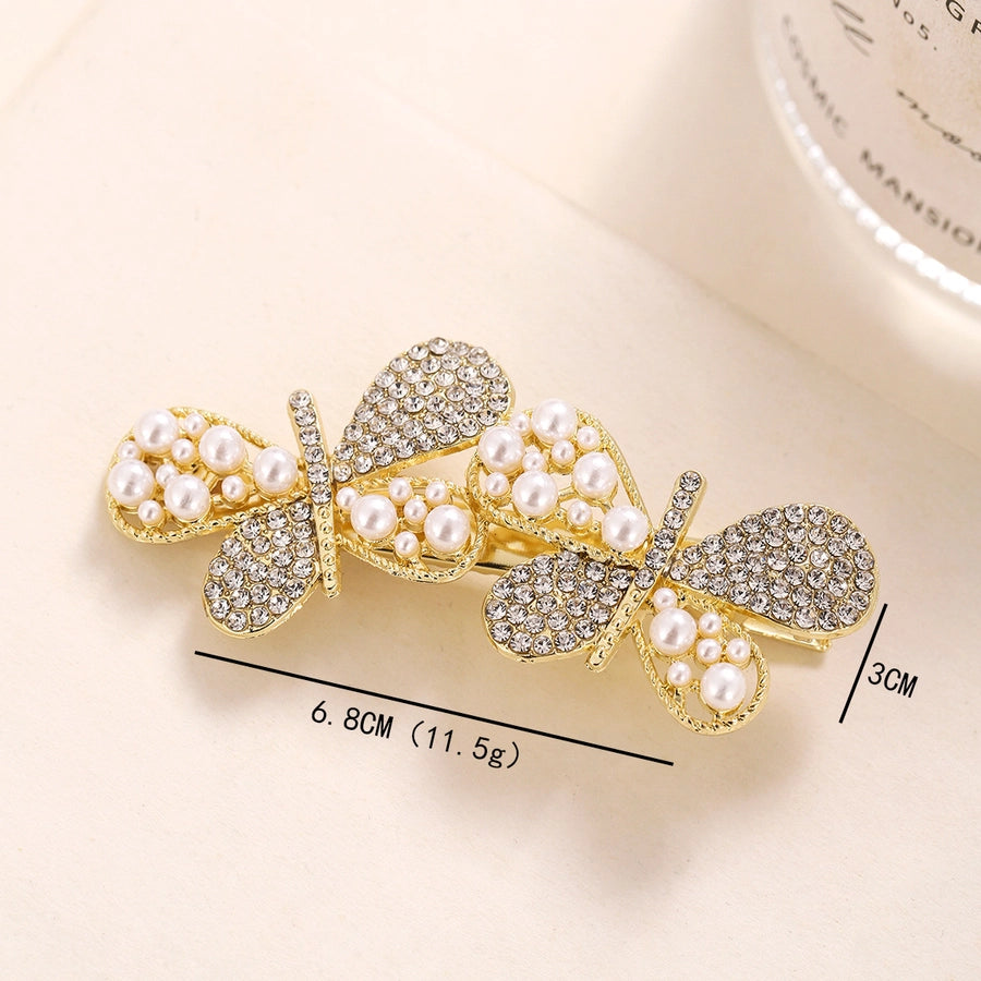 Women's Simple Style Classic Style Flower Alloy Inlay Zircon Hair Clip
