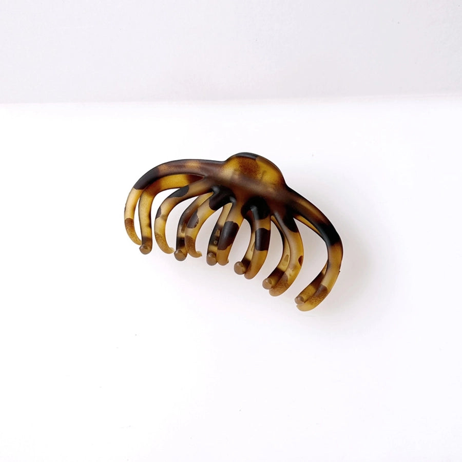 fashion geometric leopard plastic hollow out hair claws