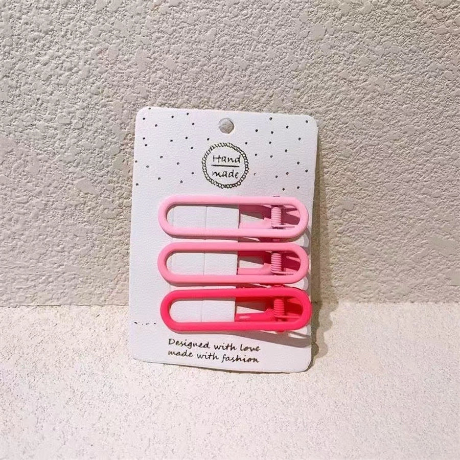 retro geometric metal stoving varnish hair clip