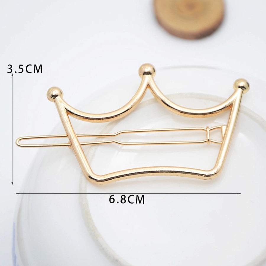 fashion geometric metal plating hair clip