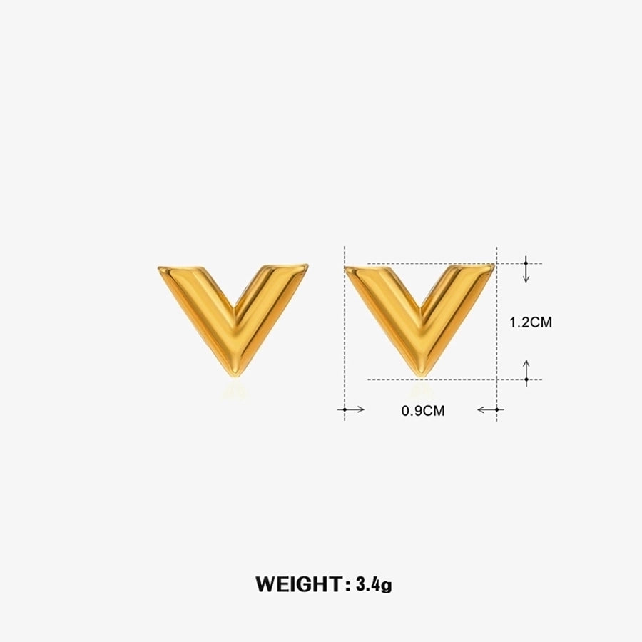 Jewelry Elegant Simple Style Geometric 304 Stainless Steel Gold Plated Bracelets Earrings Necklace