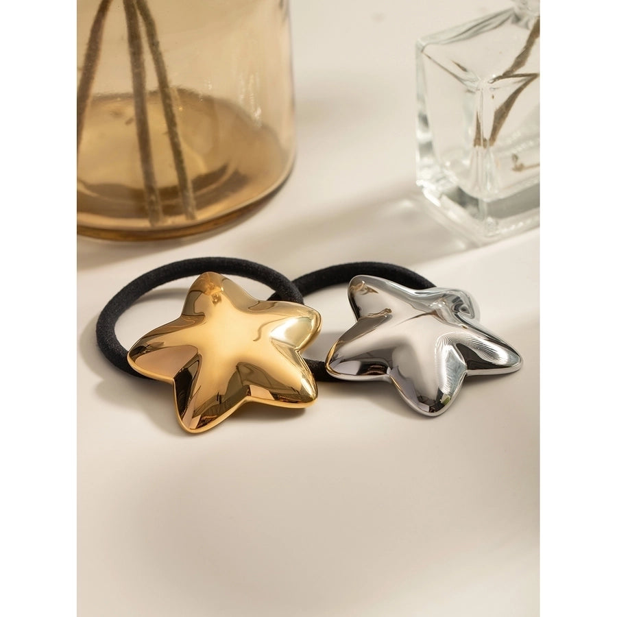 Women's Casual Classic Style Pentagram 304 Stainless Steel Hair Tie