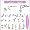 1 Set Nose Rings & Studs Y2K Shiny Star Butterfly Lightning 201 Stainless Steel Copper Inlay Zircon Nose Rings & Studs