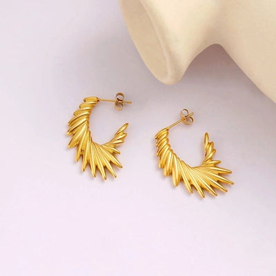 1 Pair Exaggerated Commute Geometric Solid Color 304 Stainless Steel 316 Stainless Steel  18K Gold Plated Ear Studs