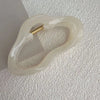 simple style irregular solid color plastic resin hollow out hair claws
