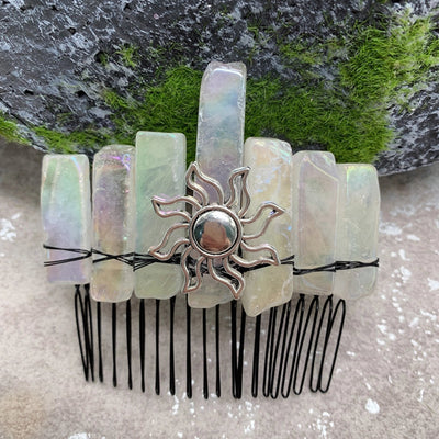 fashion sun crown crystal insert comb 1 piece