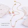 Jewelry Sweet Flower Titanium Steel Gold Plated Epoxy Plating Bracelets Jewelry Set