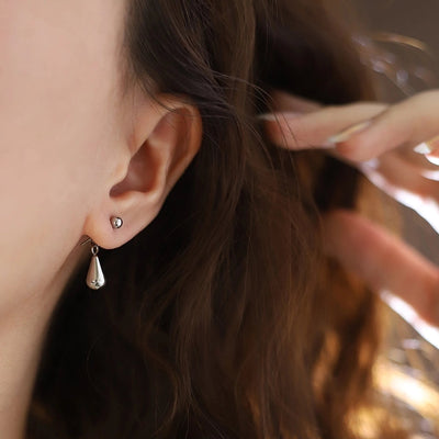 1 Pair Cute Vacation Modern Style Round Water Droplets 304 Stainless Steel Drop Earrings