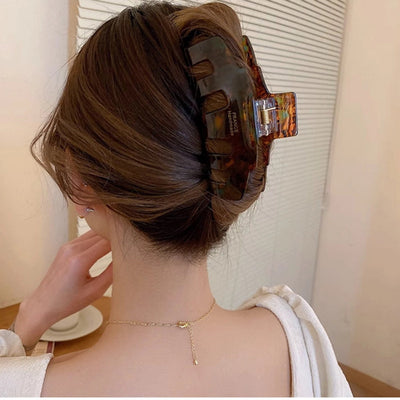 Korean Super Fairy High-end Acetic Acid Large Grab Clip Elegant Internet Celebrity Elegant Shark Clip Fashionable Simple Back Head Hairpin