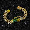 Hip-Hop Human Rhinestones Zinc alloy Cuban Link Chain Curb Chain Chain & Link Bracelets