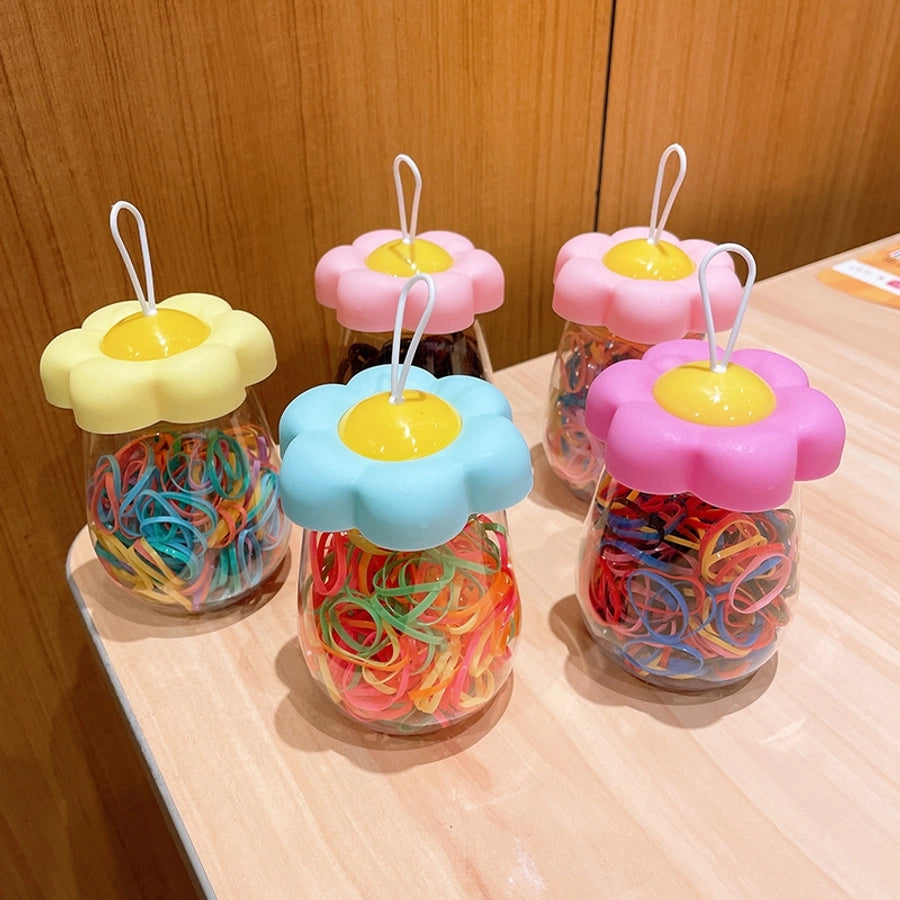simple style colorful flower plastic polishing rubber band 1 piece