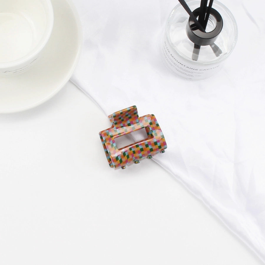 Women's Retro Color Block Acetic acid sheets Hair Claws