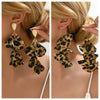1 Pair Exaggerated Simple Style Leopard Alloy Polyester Drop Earrings