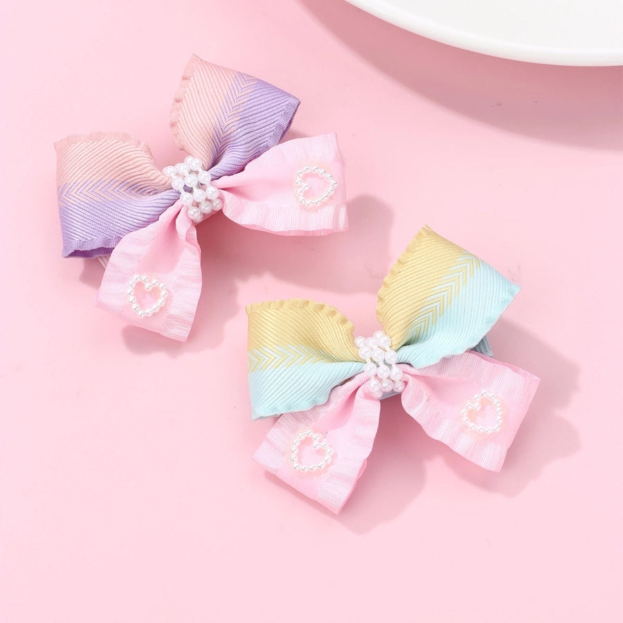 Kid'S Cute Sweet Simple Style Bow Knot Hair Clip