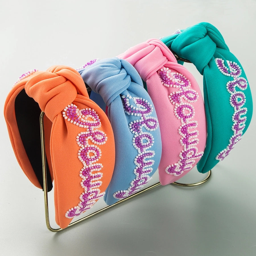 women's elegant luxurious classic style letter cloth hair band