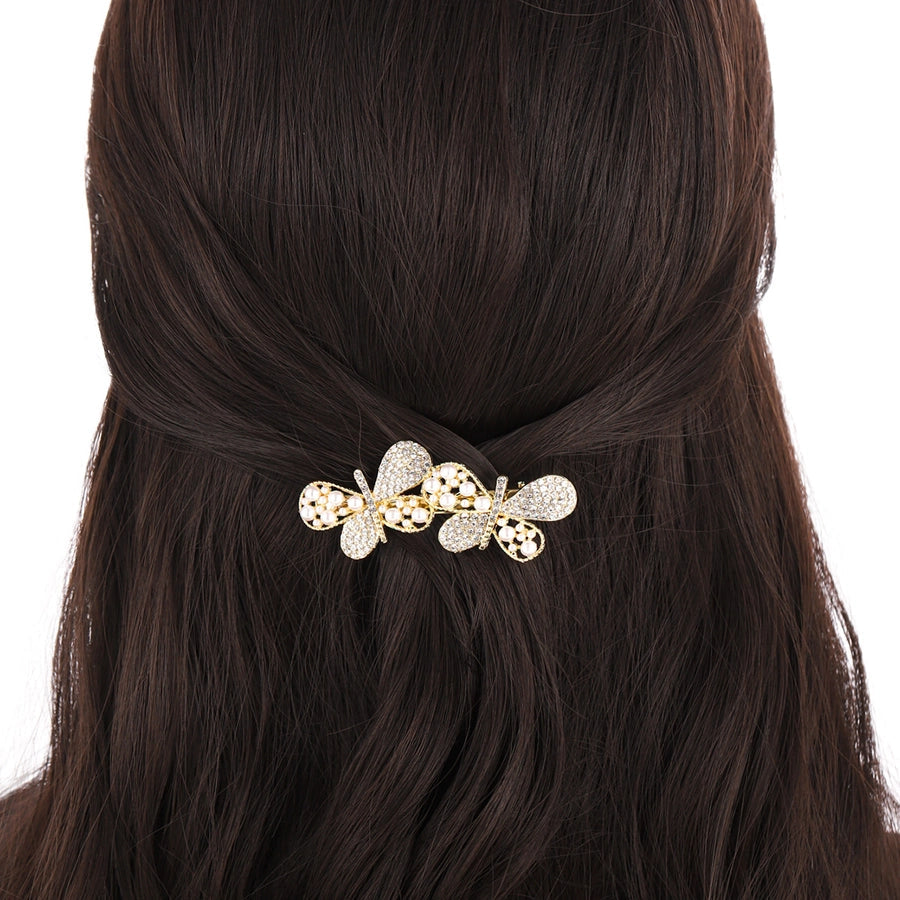 Women's Simple Style Classic Style Flower Alloy Inlay Zircon Hair Clip