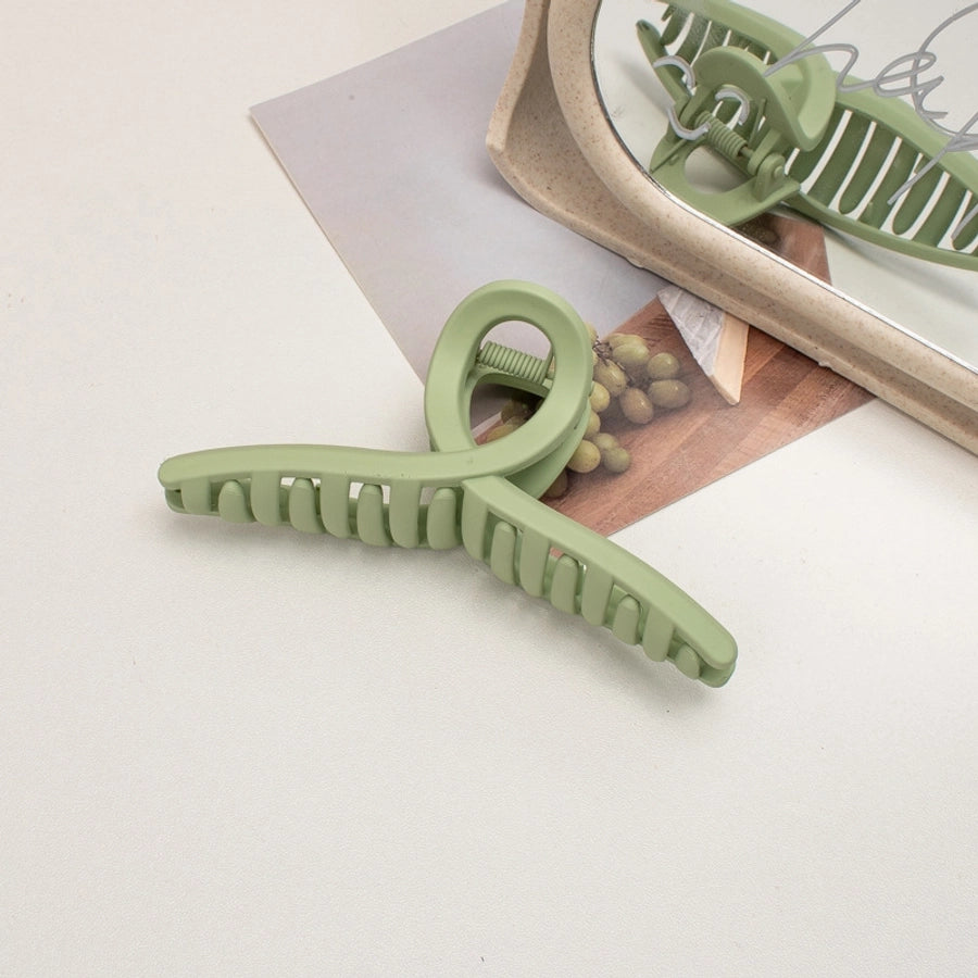 simple style solid color plastic resin spray paint hair clip 1 piece