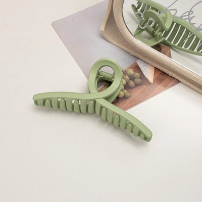 simple style solid color plastic resin spray paint hair clip 1 piece