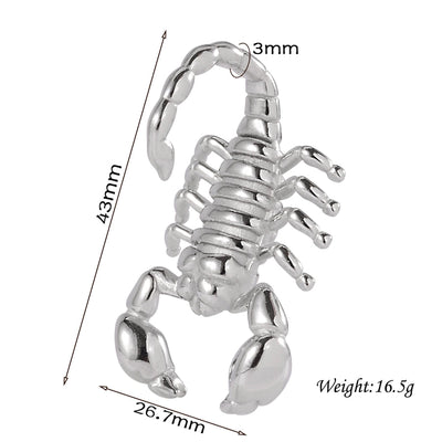 1 Piece Casual C Shape Animal Circle 304 Stainless Steel 18K Gold Plated Stainless Steel Earrings