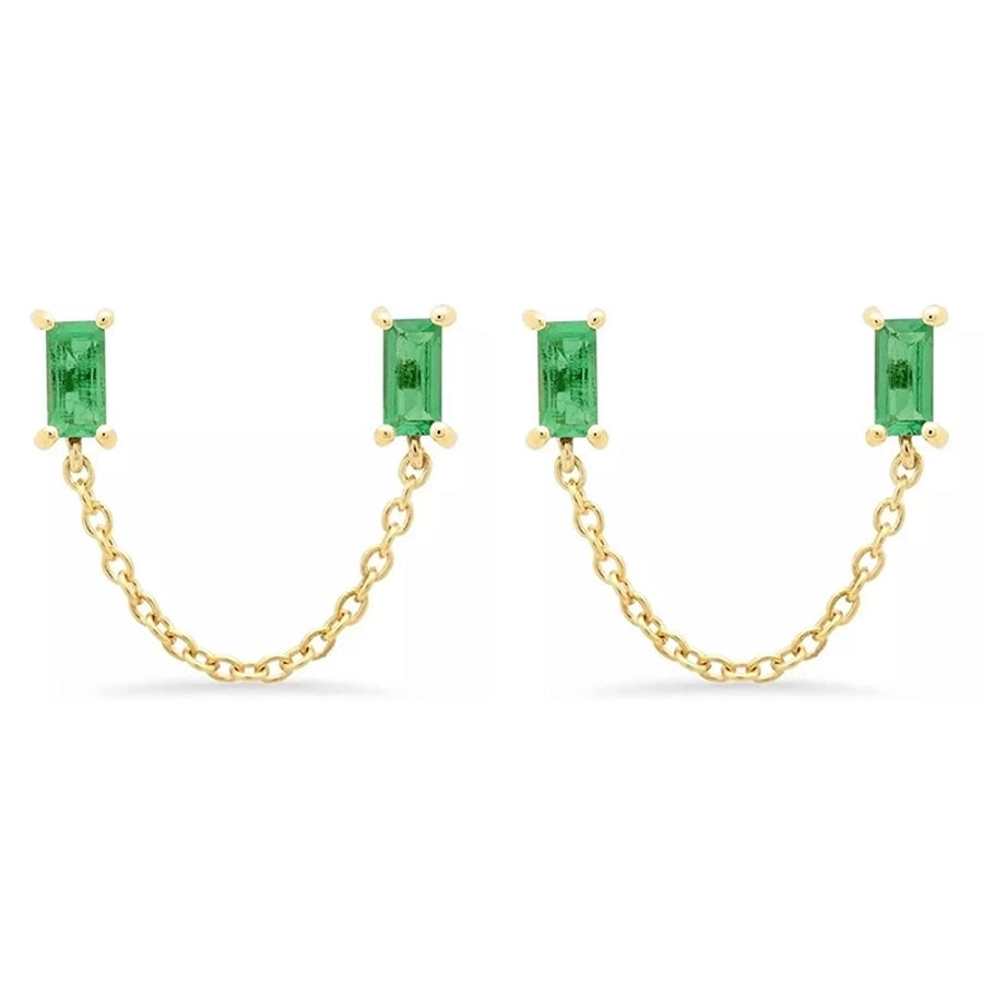 1 Pair Casual Elegant Geometric Copper Zircon 24K Gold Plated Drop Earrings