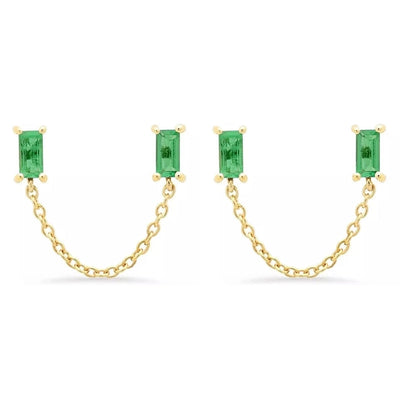 1 Pair Casual Elegant Geometric Copper Zircon 24K Gold Plated Drop Earrings