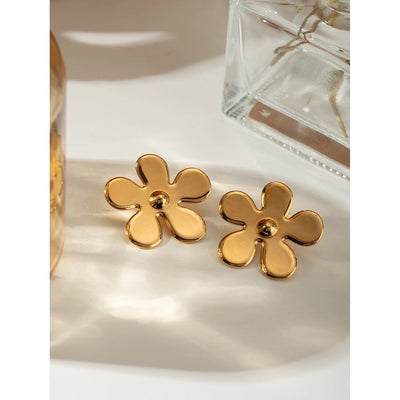 1 Pair Sweet Flower 304 Stainless Steel Ear Studs
