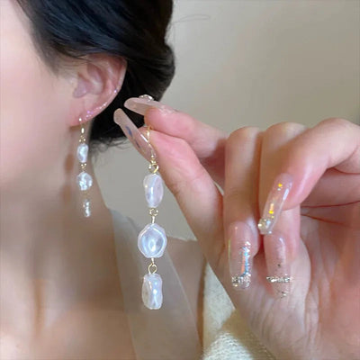 1 Pair Elegant Lady Geometric Heart Shape Plating Alloy Drop Earrings Ear Studs