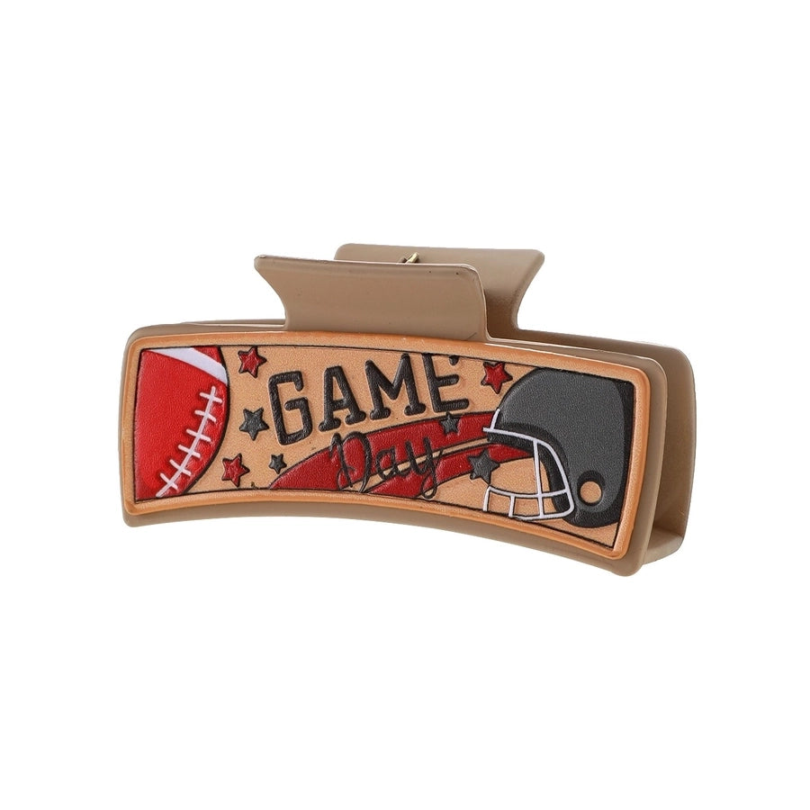 Women's Casual Preppy Style Simple Style Letter Rugby Pu Leather Hair Claws