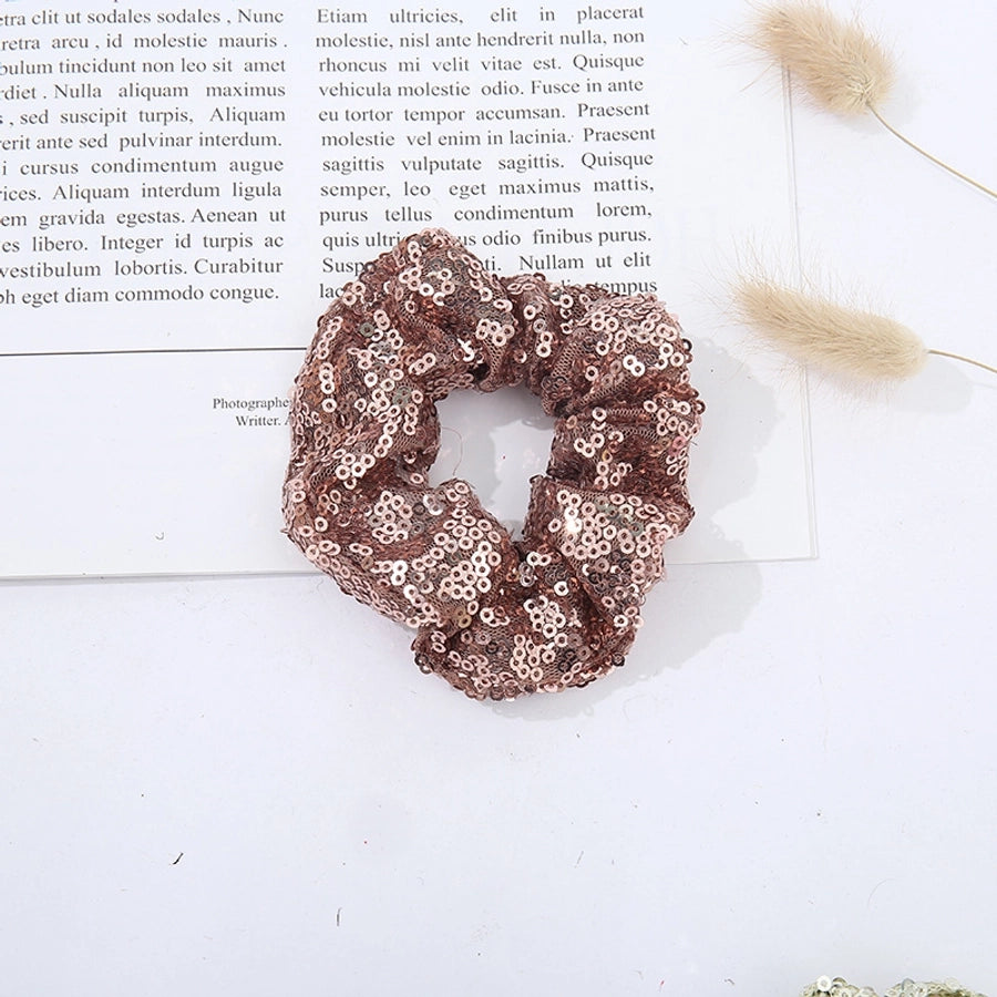 popular sequin hair ring double-sided sequin plate hair ponytail rubber band fashion ladies mesh hair ring hair accessories