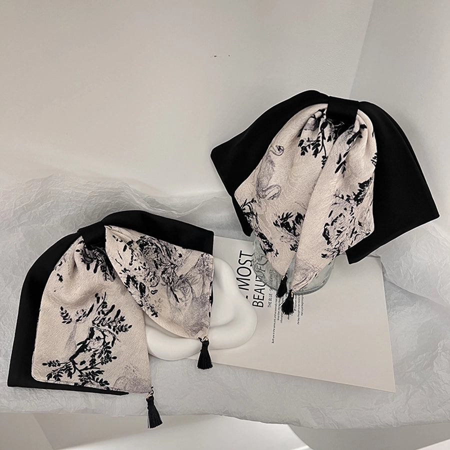 Women's Chinoiserie Color Block Printing Hair Band