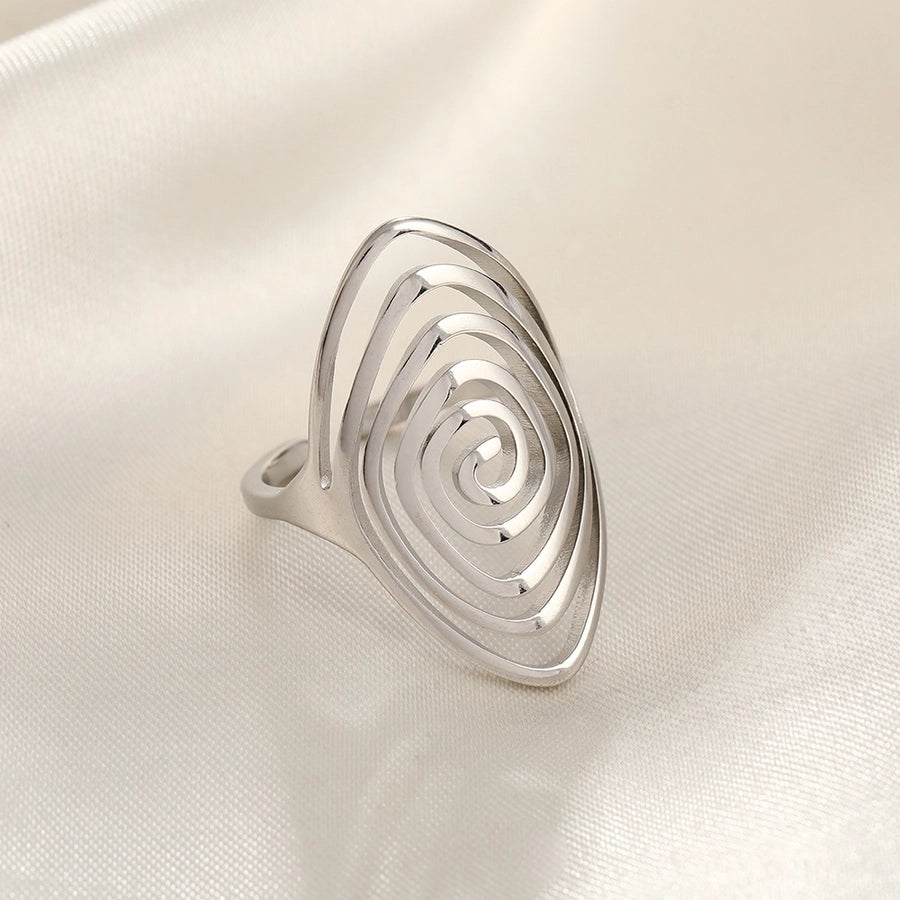 Jewelry Simple Style Commute Geometric 304 Stainless Steel Plating Open Rings
