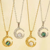 Jewelry Vintage Style Classic Style Moon 304 Stainless Steel Shell Abalone Shell 18K Gold Plated Irregular Plating Pendant Necklace