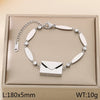 Elegant envelope Oval 304 Stainless Steel 18K Gold Plated  Bracelets In Bulk