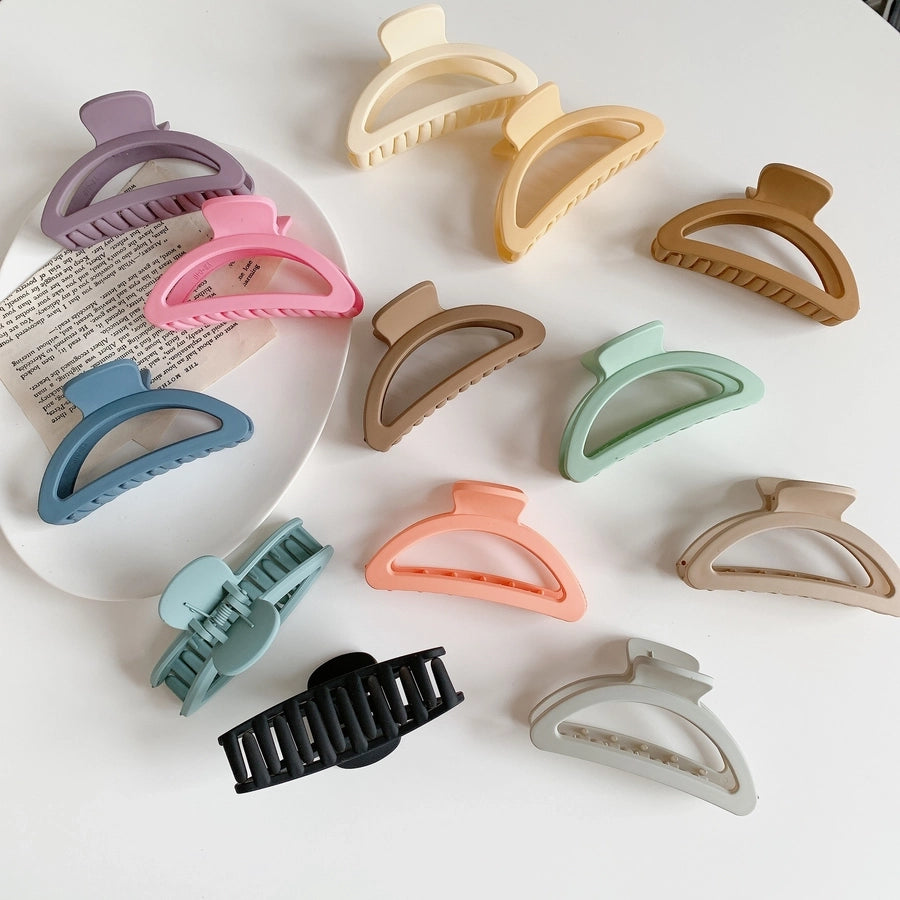retro solid color plastic resin hair claws