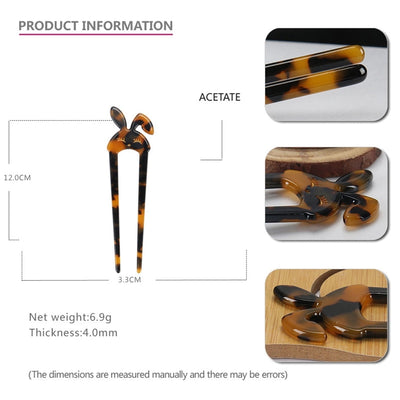 Women's Cute Retro Classic Style Rabbit Acetic acid sheets Hair Sticks