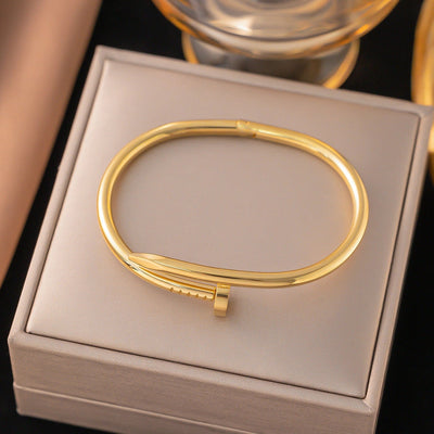 Sweet Solid Color Titanium Steel Stainless Steel Bracelets In Bulk