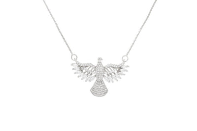 Jewelry Retro Classic Style Eagle Copper Zircon Plating Pendant Necklace