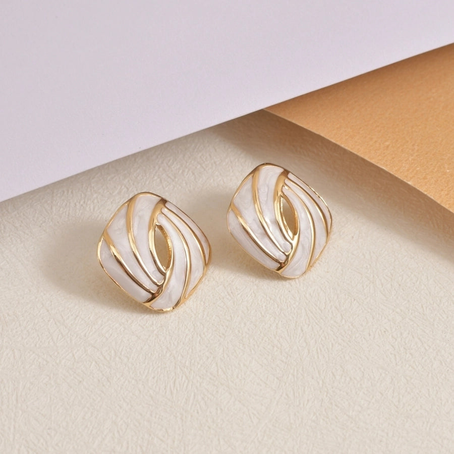 1 Pair Casual Vintage Style Simple Style Geometric 304 Stainless Steel 18K Gold Plated Ear Studs