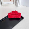 Women's Simple Style Solid Color PC Plush Hair Claws
