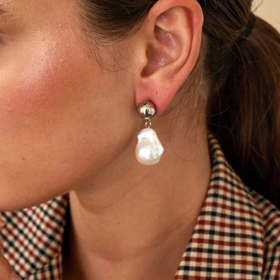 1 Pair Simple Style Classic Style Geometric 304 Stainless Steel Drop Earrings