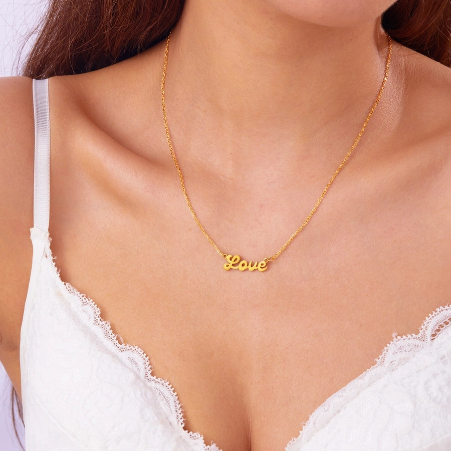 Jewelry Simple Style letter 201 Stainless Steel Necklace