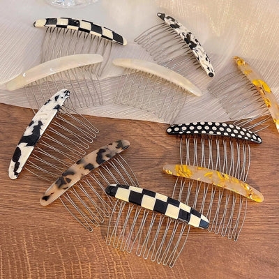 women's simple style geometric alloy insert comb