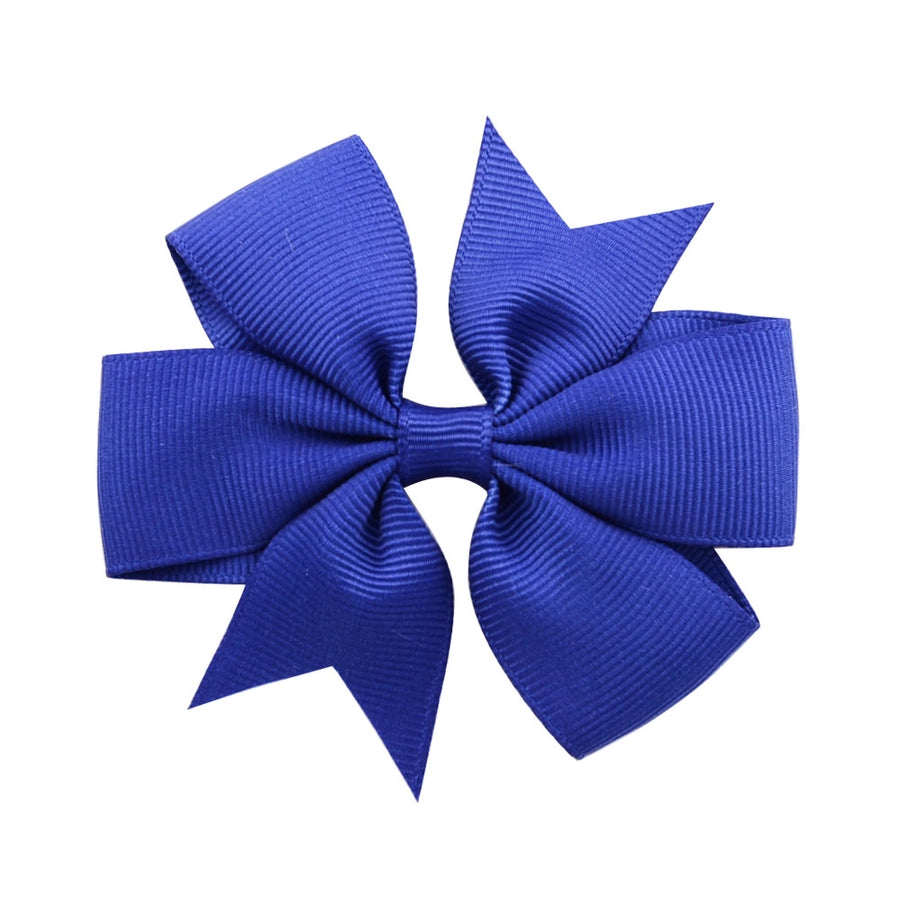 fashion solid color bow knot cloth hair clip 1 piece