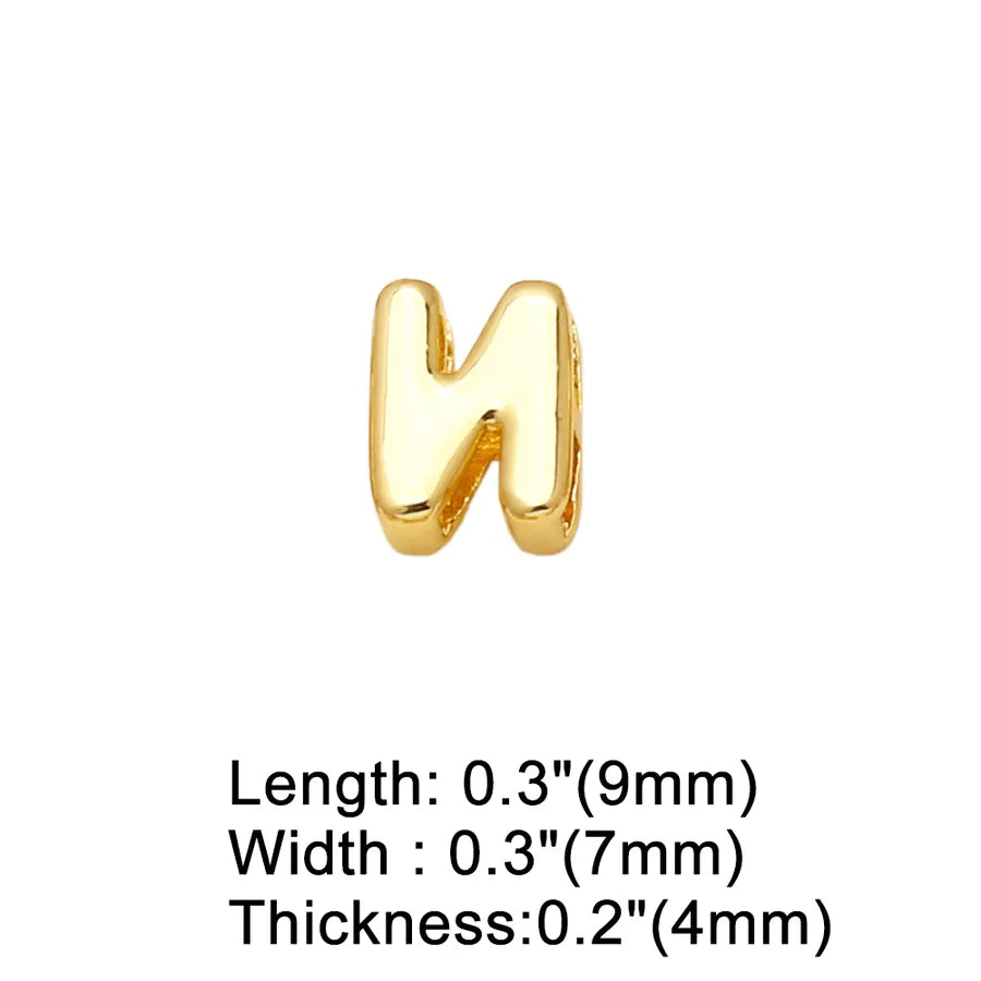 Wholesale Jewelry Basic Simple Style letter Copper 18K Gold Plated