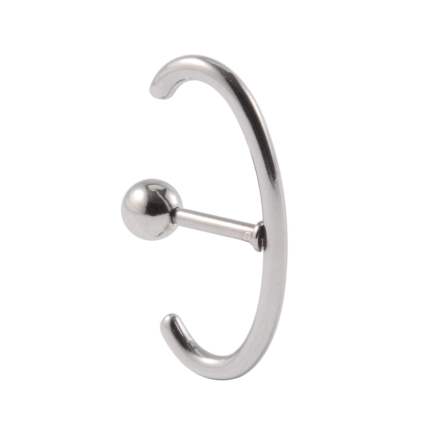 1 Piece Lip Rings Casual Elegant Vacation C Shape Arc 304 Stainless Steel 18K Gold Plated Ear Cartilage Rings & Studs