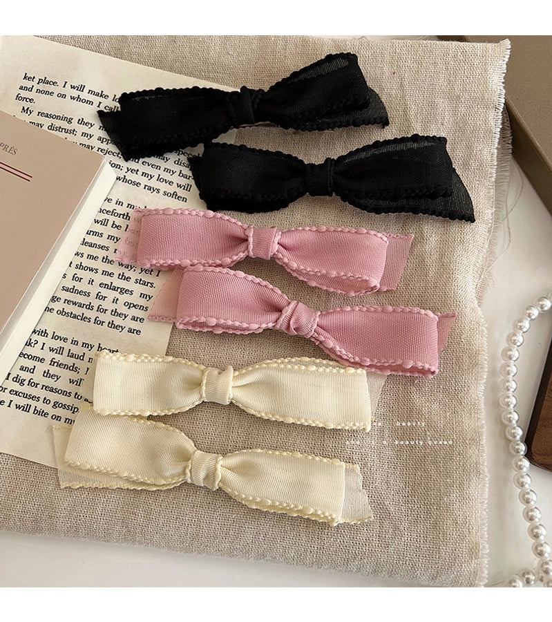 Spring and Summer New Arrival Bow Headwear  Hairpin Women's Side Bangs Clip Beautiful Back of Head Hair Accessories